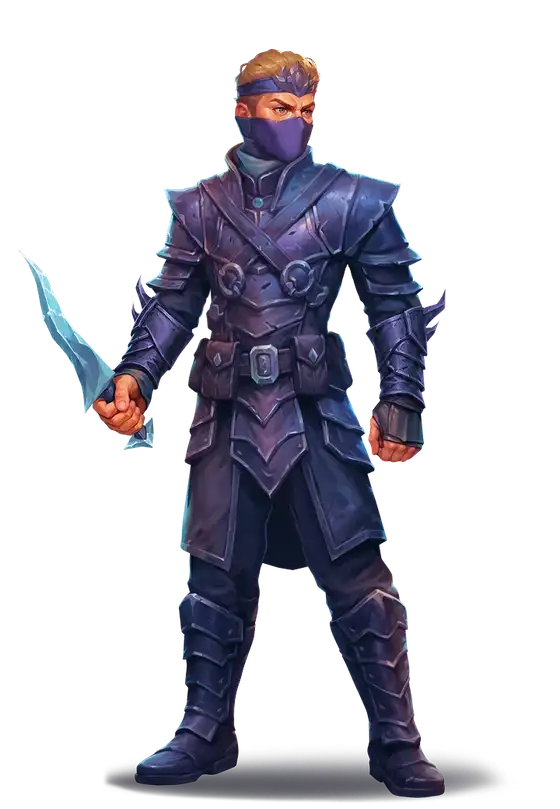 Masked assassin with a dagger