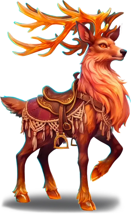 Dawnmane, an epic stag mount with blazing antlers