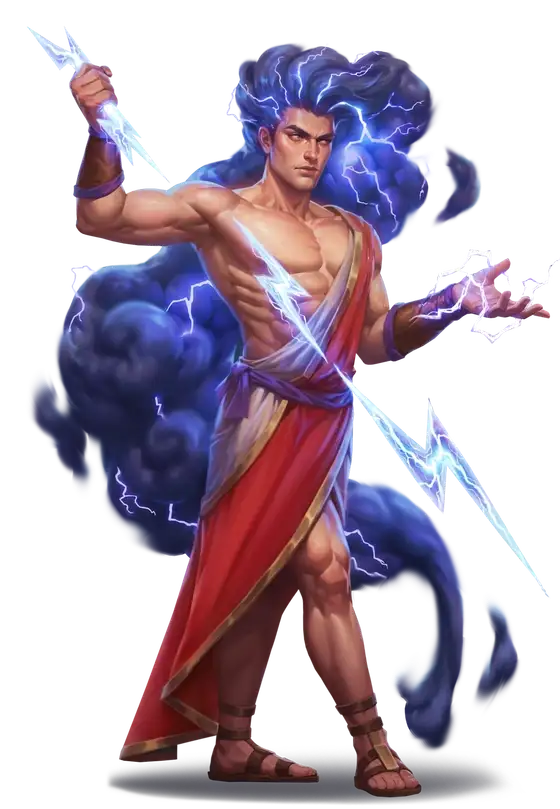 Mage wielding lightning